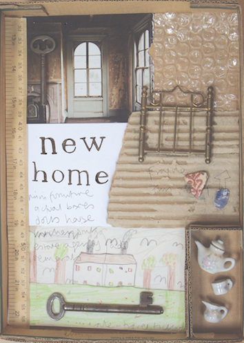 new home card photo collage illustration