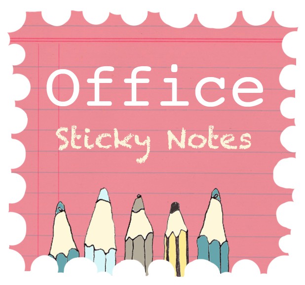 stick notes office set label